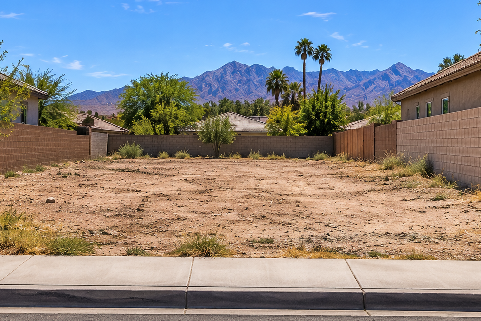Residential infill lot in Arizona surrounded by homes and utilities