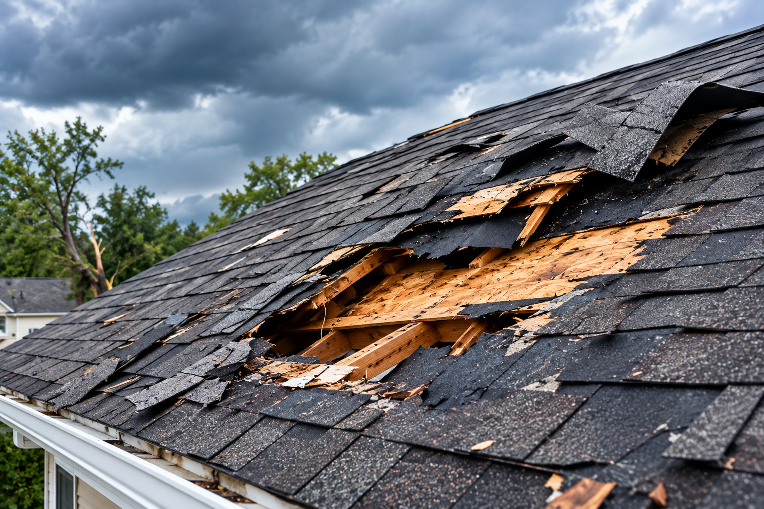 Storm Damaged Roof