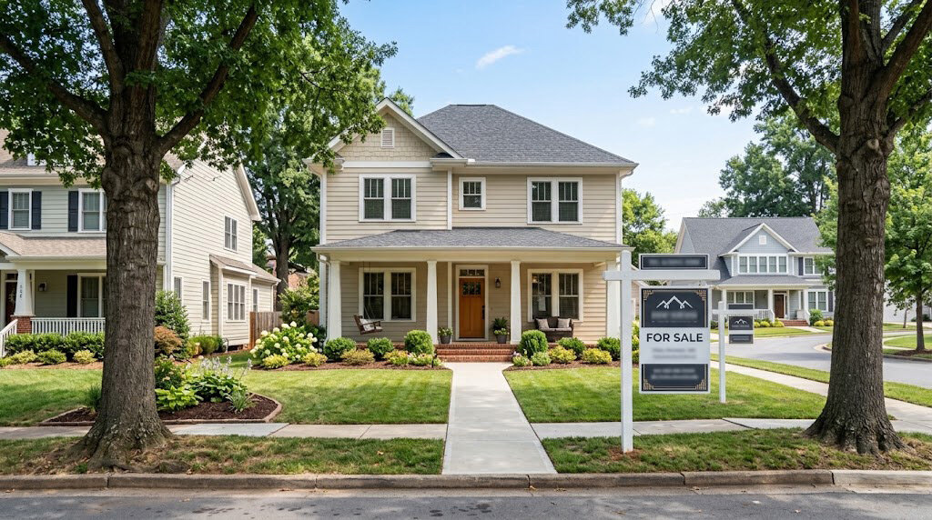 A suburban home representing the choice between a direct sale and a Realtor listing