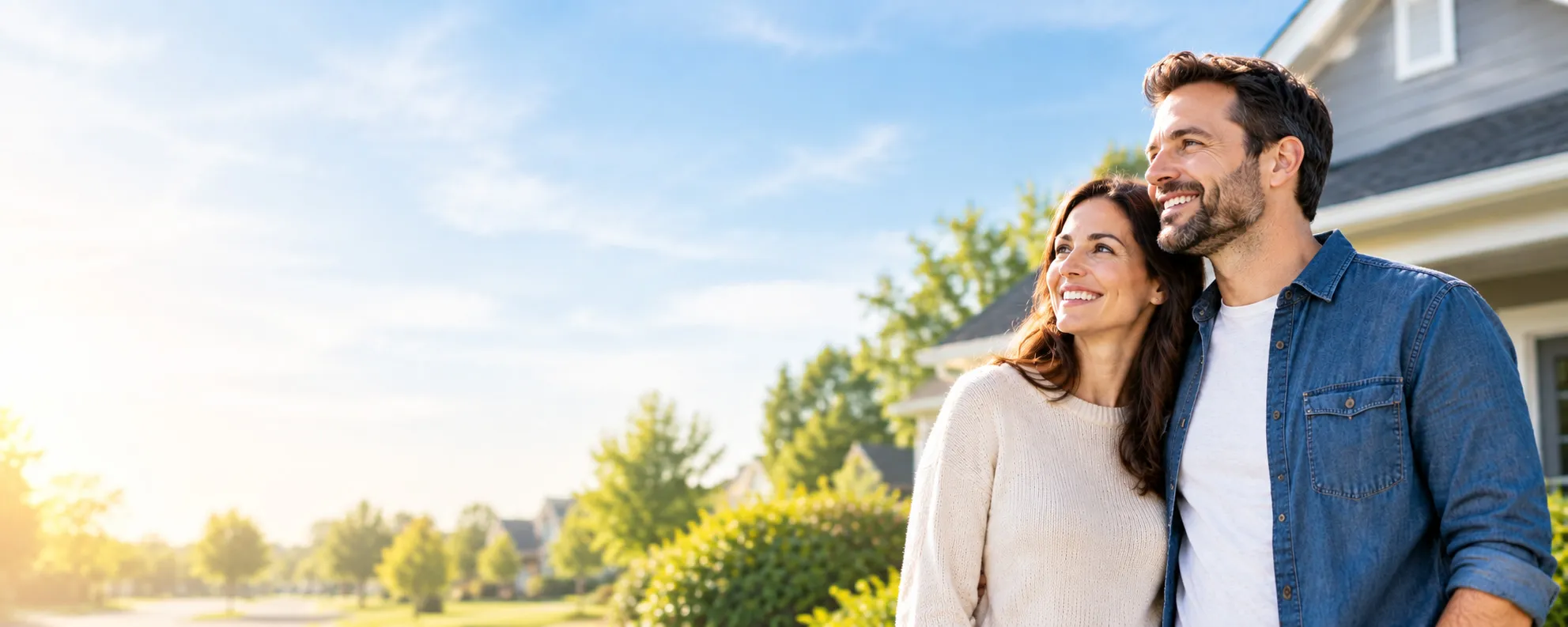Homeowner discussing a house sale with a real estate buyer