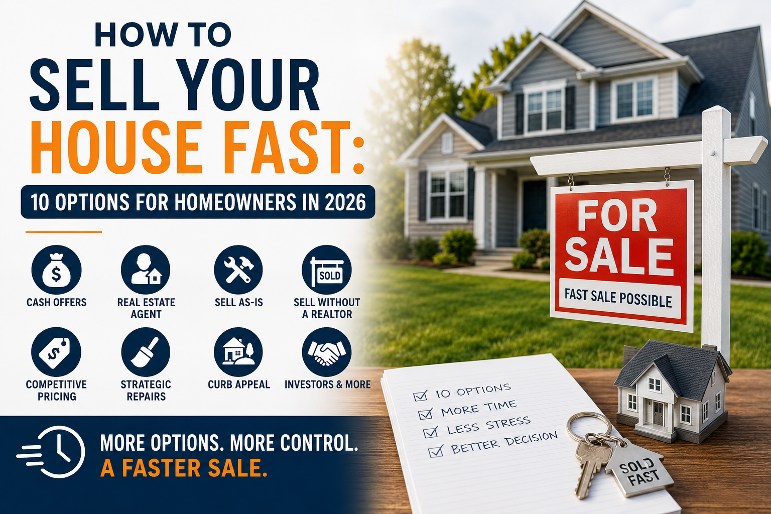 How to sell your house fast with 10 options for homeowners in 2026