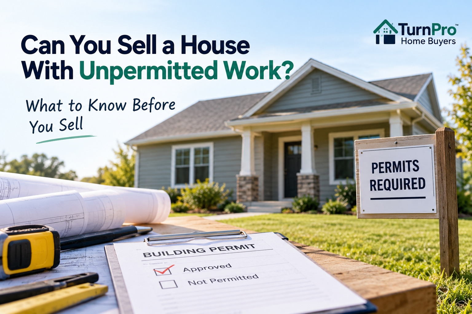 Selling a house with unpermitted work and building permit concerns
