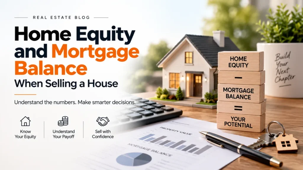 Home equity and mortgage balance when selling a house