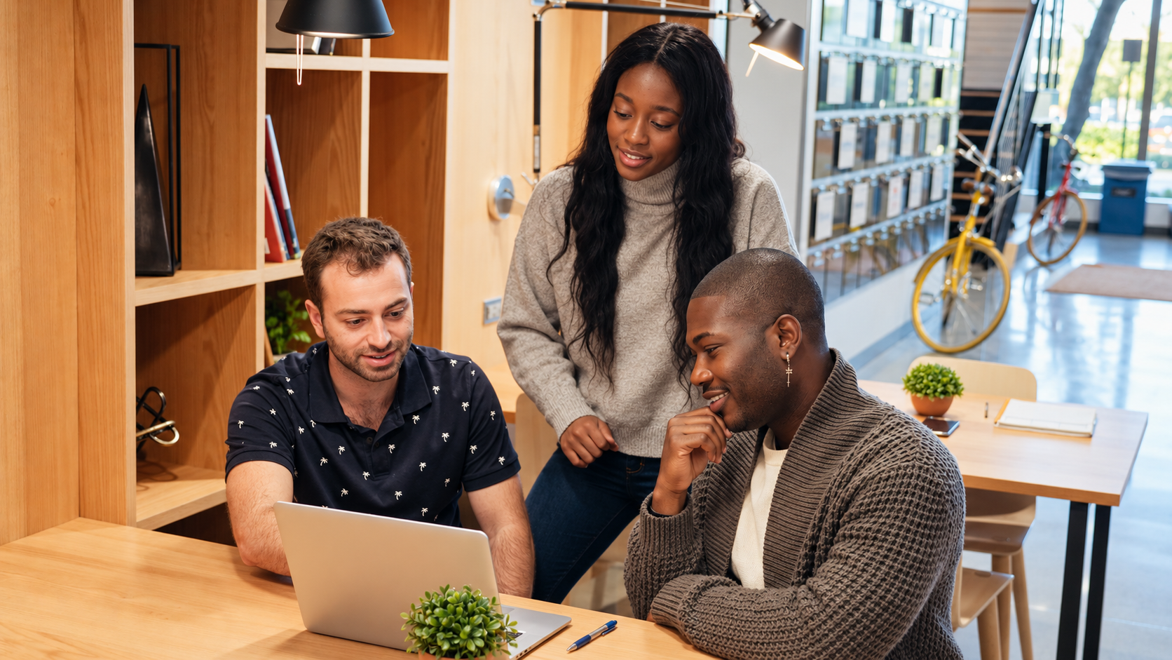 Client staff discussing local marketing strategy