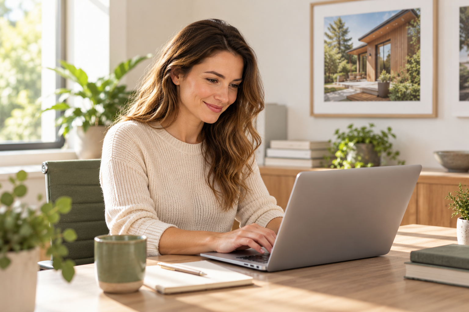 small business owner using a laptop