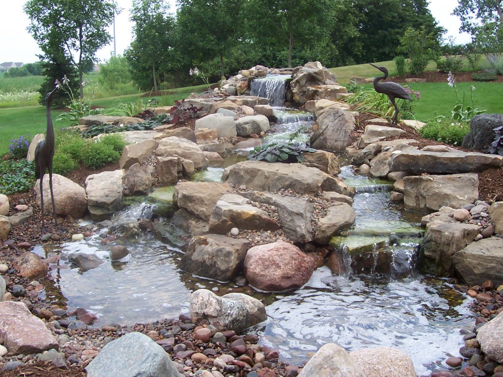 how to build a backyard waterfall