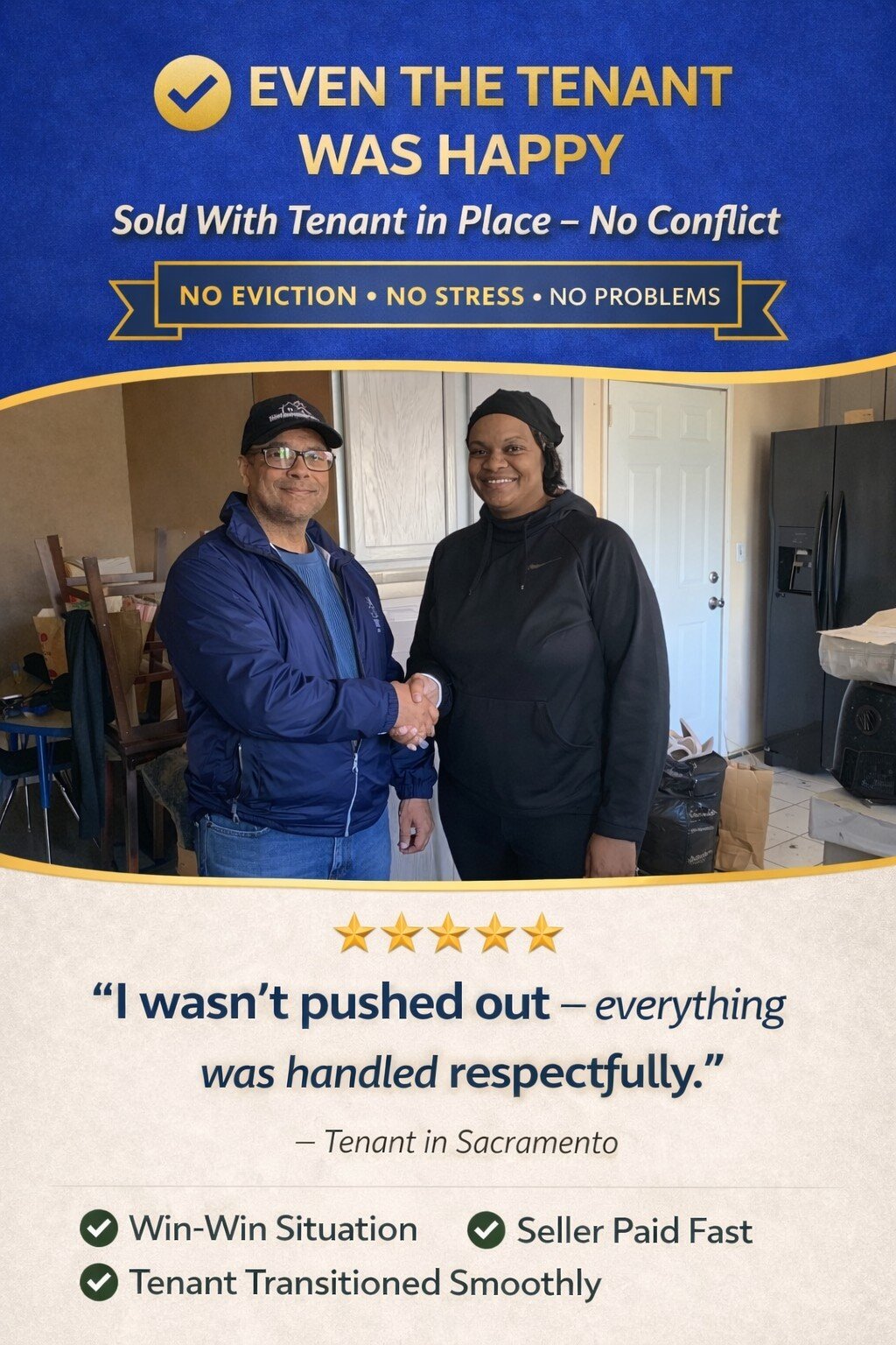 happy sacramento tenants on move out day