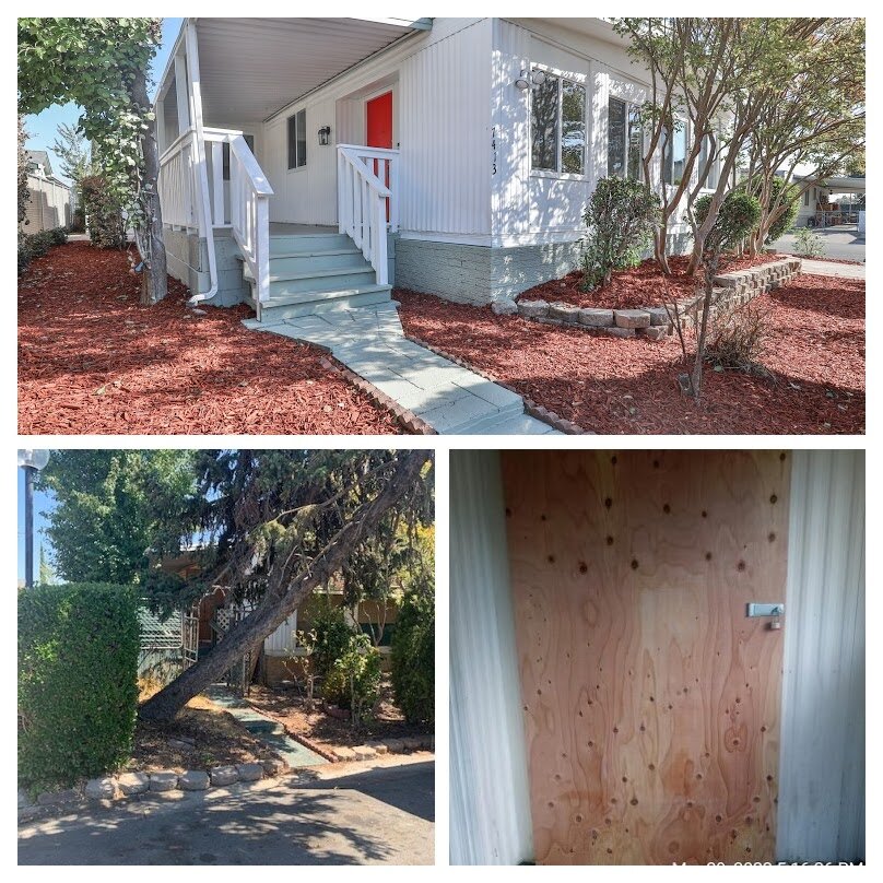 Before renovation collage showing inherited Florin property condition