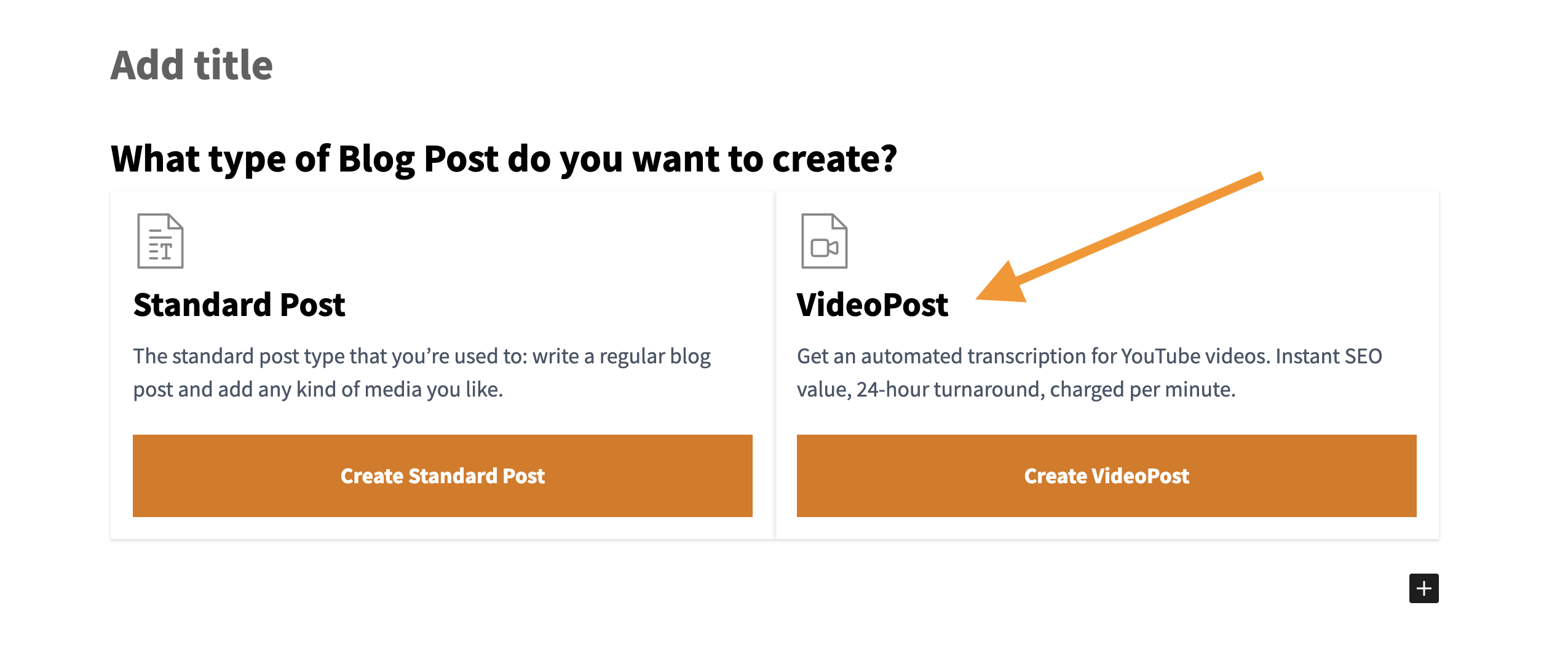 start a videopost