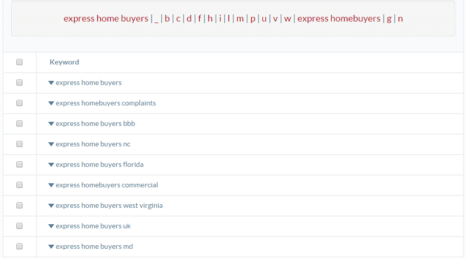 ubersuggest keyword platform