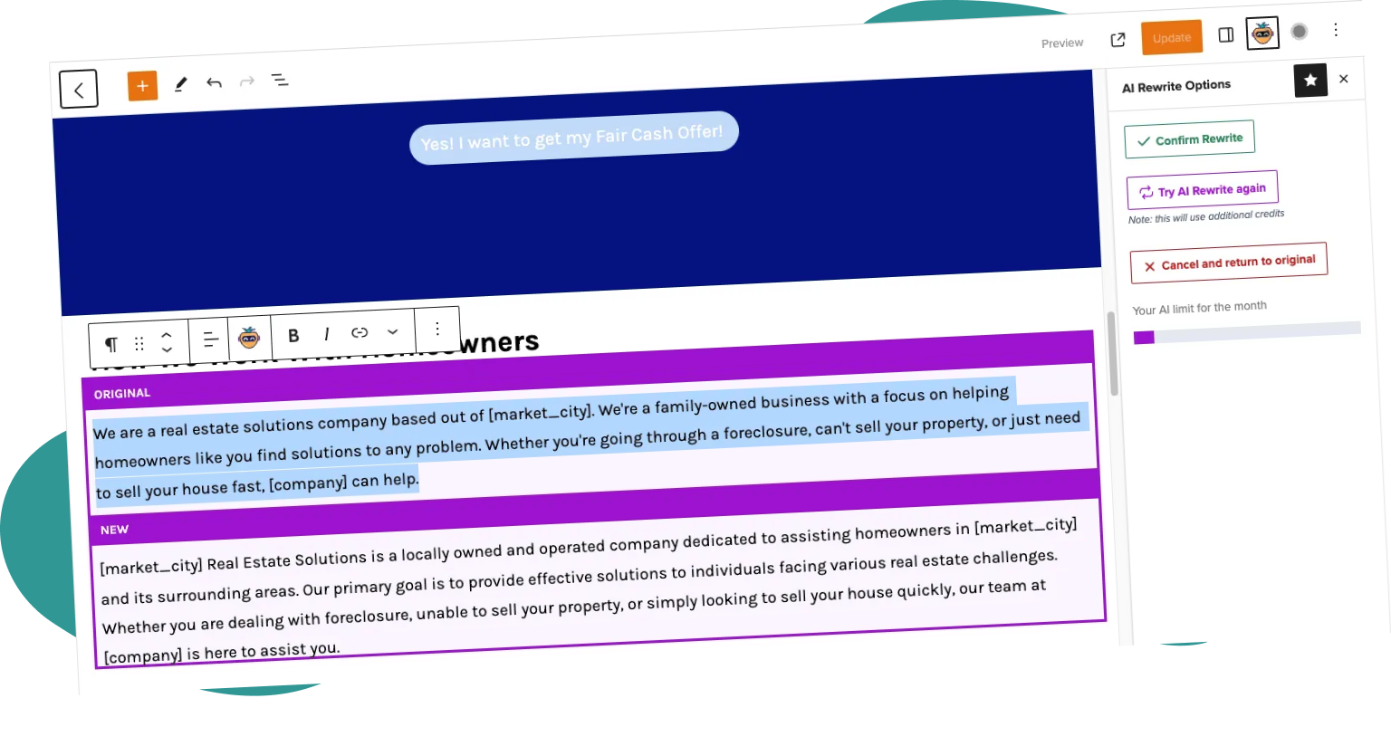 Customized Web Copy With 1 Click AI Rewrite Carrot Customized Web Copy With 1 Click AI Rewrite Carrot