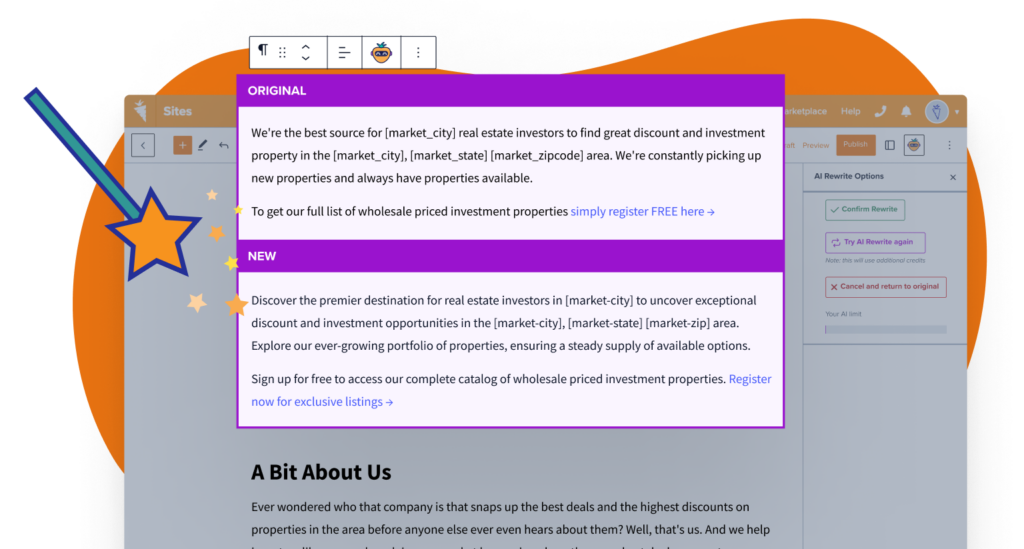 Customized Web Copy With 1 Click AI Rewrite Carrot Customized Web Copy With 1 Click AI Rewrite Carrot