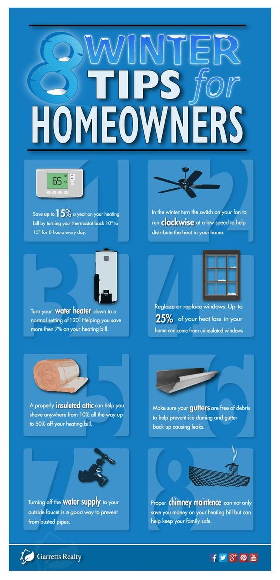 Real Estate Agent Infographic winter homeowner tips
