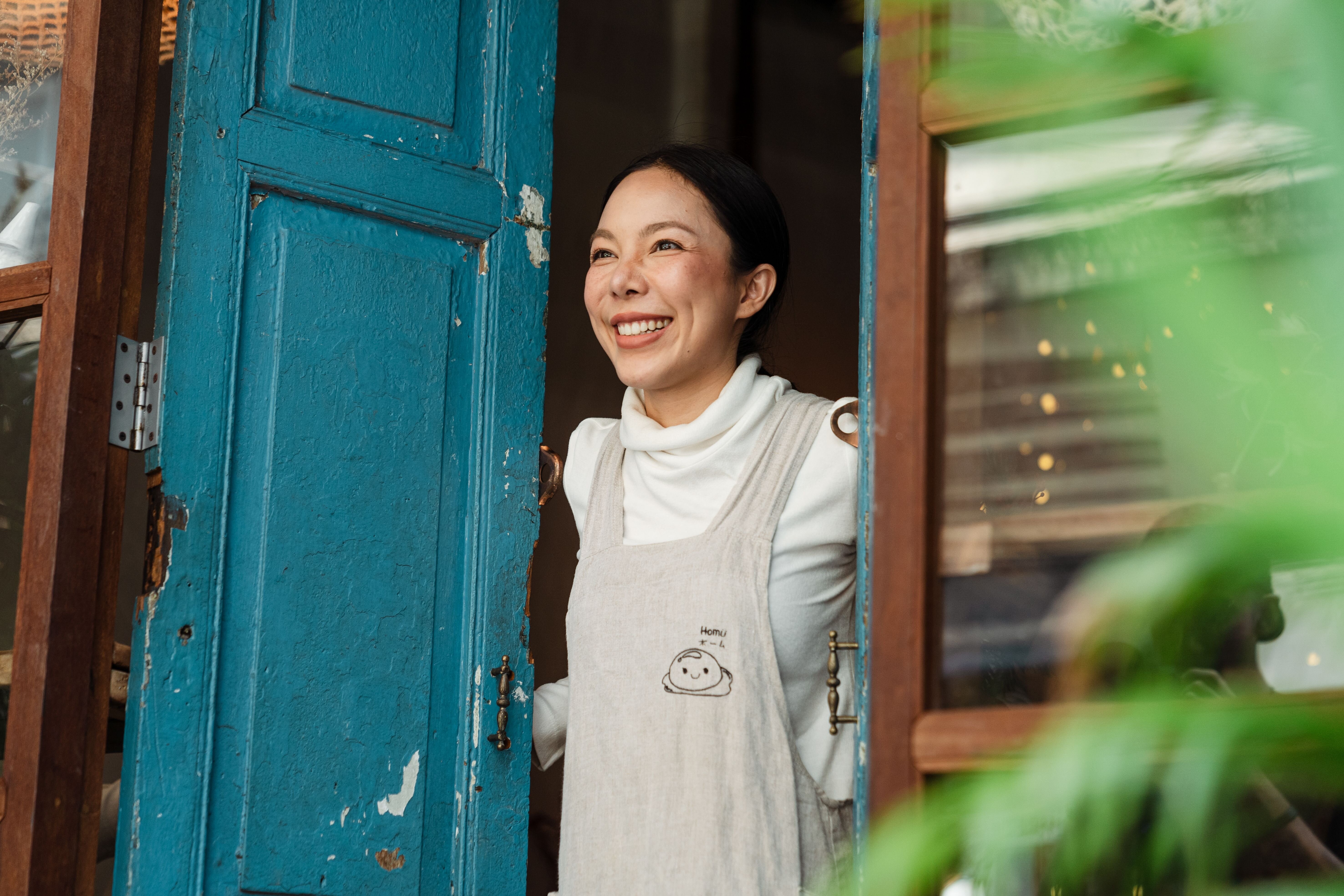 happy small business owner