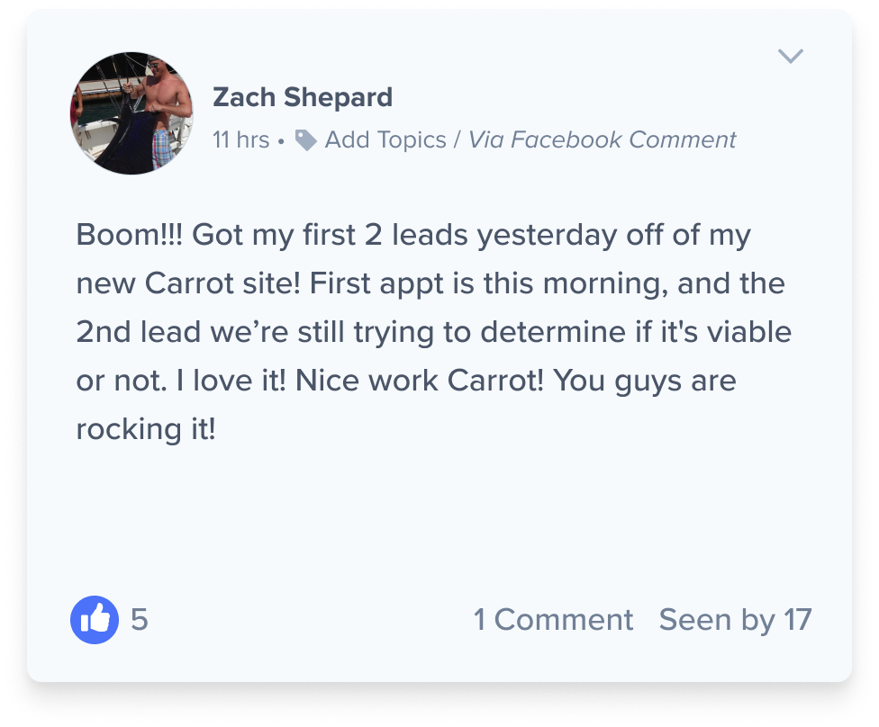 Zach Shepard recommends Carrot - via Facebook Comment